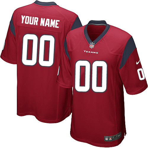 Youth Elite Nike Jersey Red Alternate - Customized NFL Houston Texans